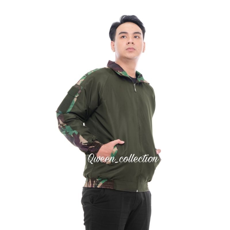 [ CASUAL AUTHENTIC PREMIUM ] [ORIGINAL] Jaket bomber tactical jaket kru kombinasi loreng tni