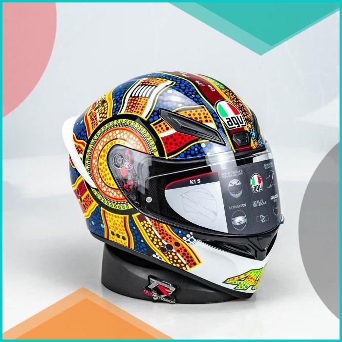 HELM AGV K1S K1 S E2206 ROSSI DREAMTIME (SNI) 13m4yZ4 perkakas