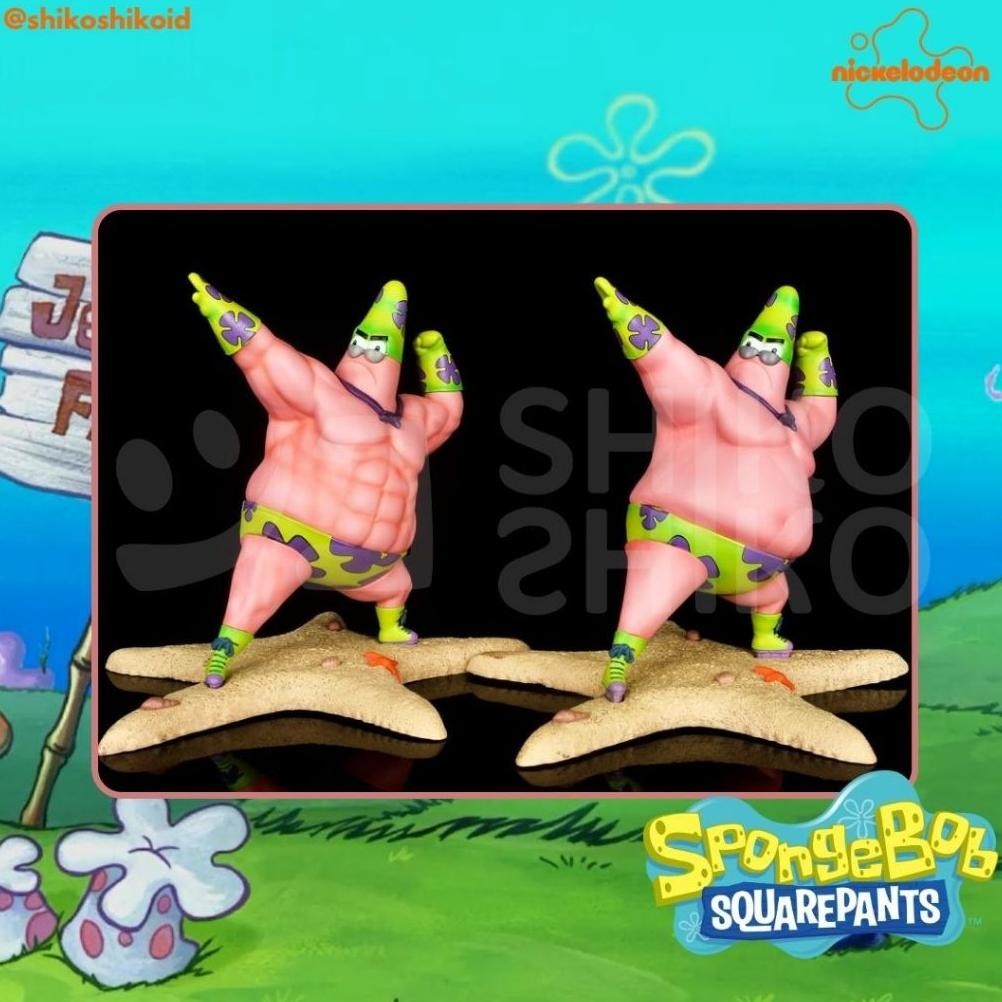 df-7 FGpat Figure Patrick Star Bokong Imut Jenaka dan Konyol Figur Spongebob Patrik Lucu Pantat Peac