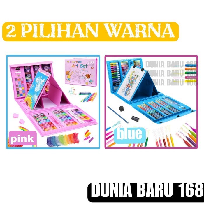 

TERBARU Crayon Set Anak Sekolah 208PCS/ Perlengkapan Mewarnai Lengkap 208set