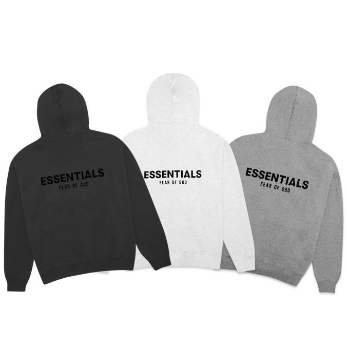 FOG Essentials Back Velvet Text Hoodie