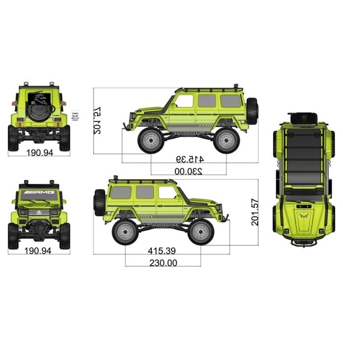 Mn86K 1:12 Scale G500 4X4 Offroad Diy Mn 86 Kit Version Remote Control