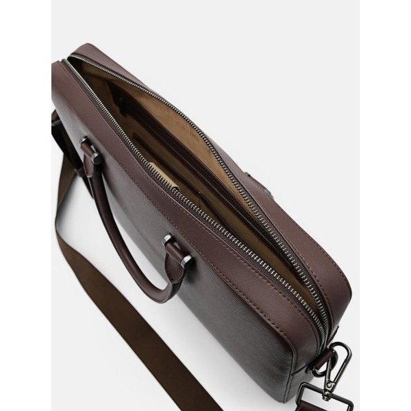 Tas Kerja Kantor Pria Pedro Briefcase Original Kulit Asli Ori Branded Coklat Brown
