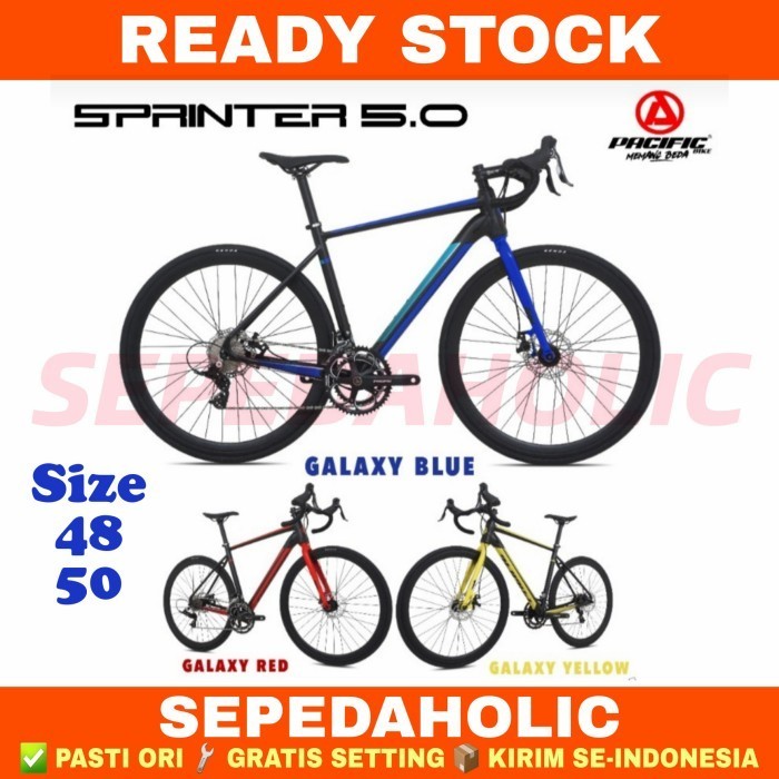 Sepeda Balap Roadbike 700C PACIFIC SPRINTER 5.0 Alloy 2x11 Speed