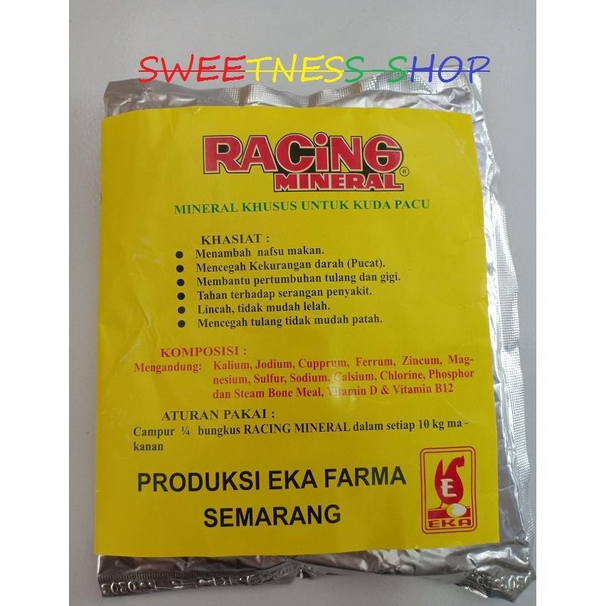 

RACING MINERAL ( MINERAL UNTUK KUDA PACU ) 500GR RO27