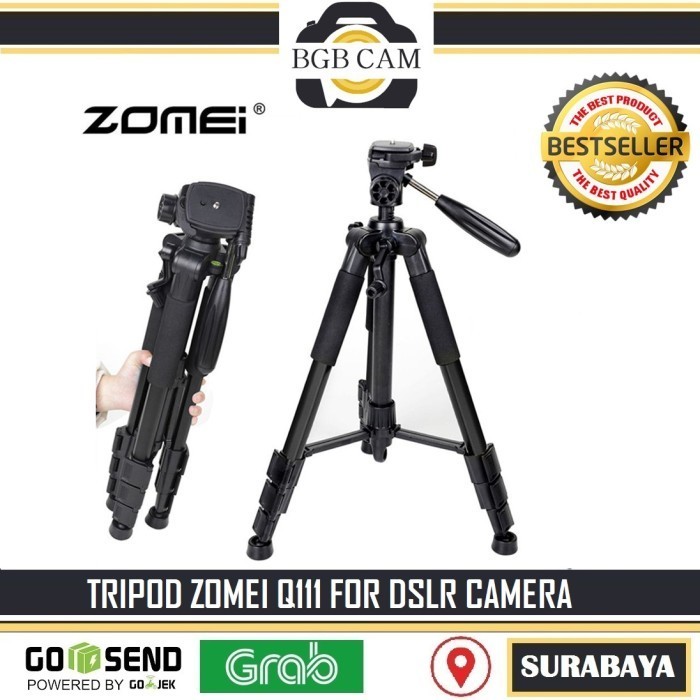 Tripod Zomei Q111 For Dslr Kamera / Mirrorless 145 Cm Bahan Tebal Ori