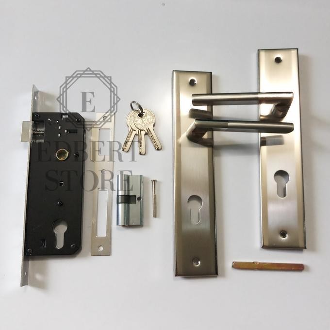 Handle Set Kunci Pintu Rumah Minimalis Putih Besar Evander.Online