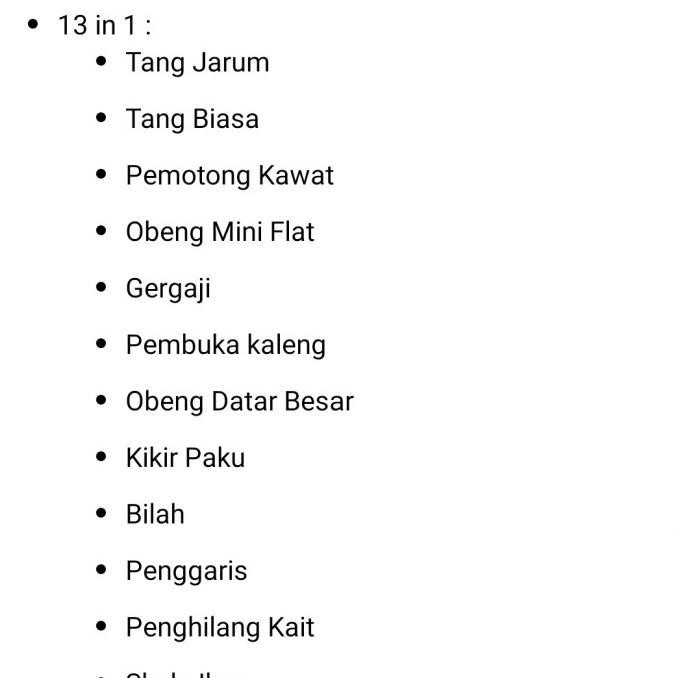 Perkakas Tang Serbaguna Krisbow Alat Saku Multi Tool Plier