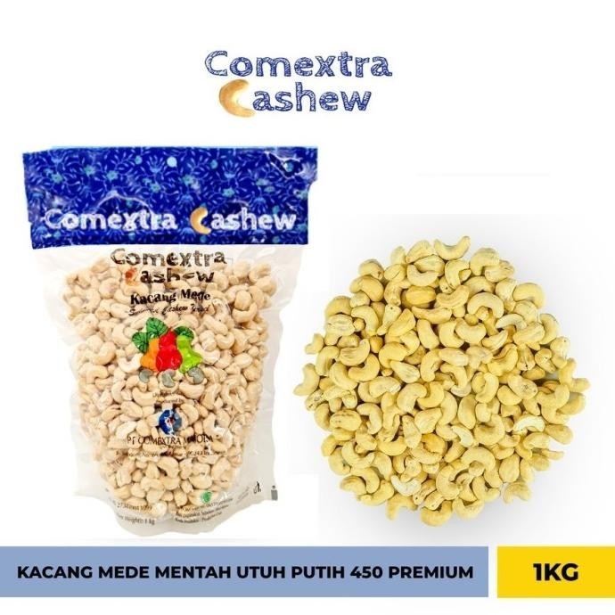 

Kacang Mede Mentah Utuh Putih 450 Premium 1 Kg - Cashew Mete Mente