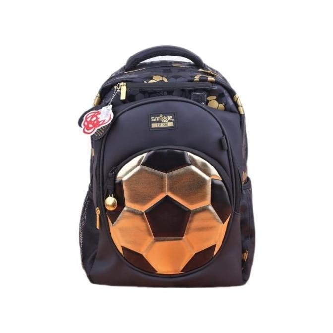 Tas Ransel Anak Sd Smp Cowok Smiggle Gold Black Soccer Ball Backpack