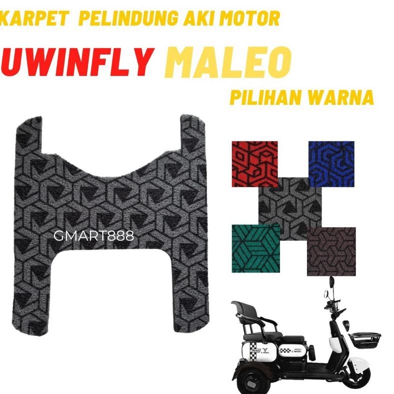 Karpet Motor Listrik Sepeda Listrik roda tiga UwinFly Maleo roda 3 Printing Corak Spesial