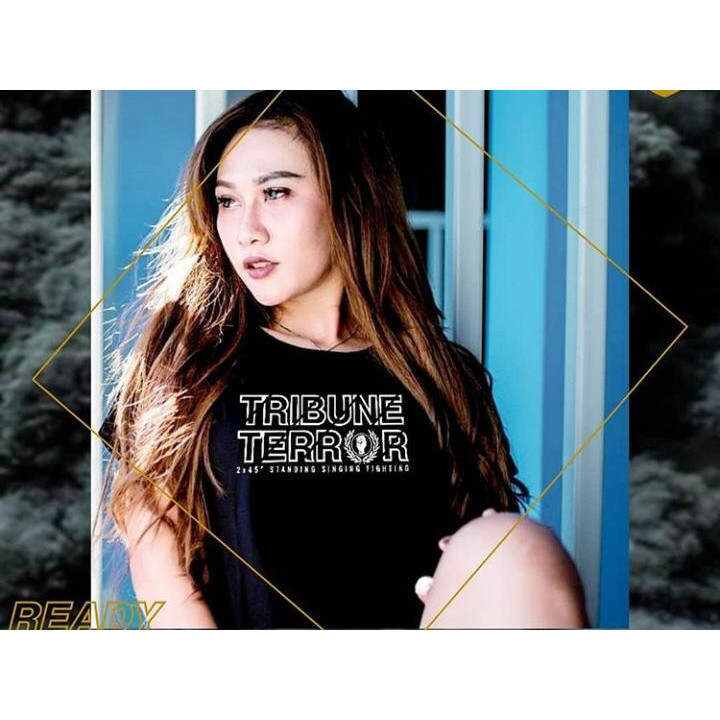 Kaos T Shirt Pria Tribune Terror Standing Singing Fighting Ultras Casual Hooligan