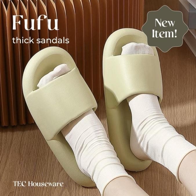 TECFUFU Sandal EVA Bantal Empuk Rumah Berkualitas Nyaman Unisex Slop S