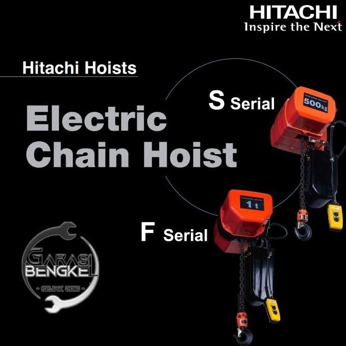 Hitachi 2Sh Electric Chain Hoist 2 Ton 6 Meter With Trolley 2 St