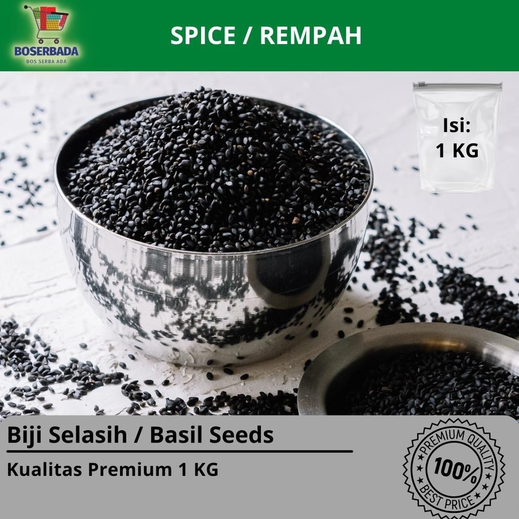 

BN Biji Selasih / Basil Seeds 1 KG I Premium TERLARIS
