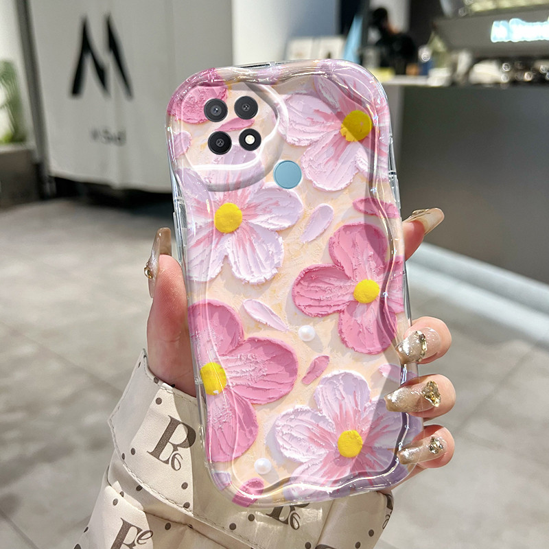 Casing Hp Untuk OPPO A15 A15s A35 Case Casing lembut HP Kesing layar penuh warna ungu Softcase telep