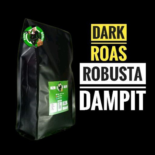 

Dark Roast Kopi Robusta DAMPIT 1Kg (Robusta Coffee Dark Roast Dampit Jawa) Grade1 Basic Blend/Espresso/Kopi Susu/Vietnam Drip/Tubruk Kopi Giling/Kopi Bubuk/Kopi Biji/Kopi Sangrai/Kopi Roasted/Kopi Siap Seduh/Kopi Sachet