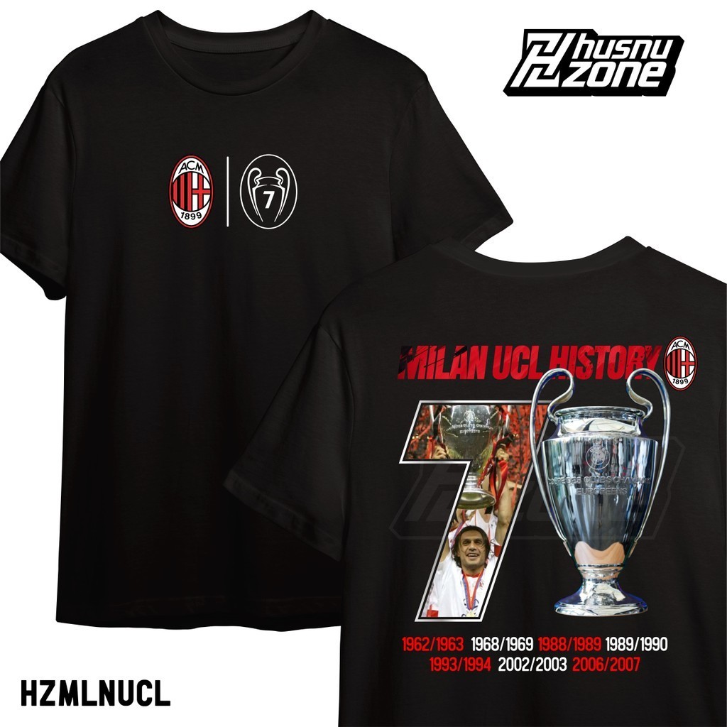 Kaos AC Milan Juara Liga Champions Eropa UEFA Champions League baju fans bola football soccer