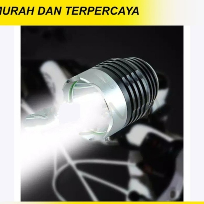 monggo] Lampu sepeda LED depan model senter roadbike MTB #52 bicycle MTB road