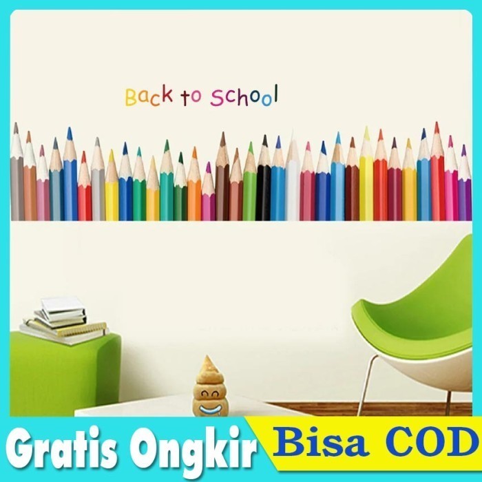 ```````] Wall Sticker Stiker Dinding Sekolah Anak TK SD Dekorasi Rumah