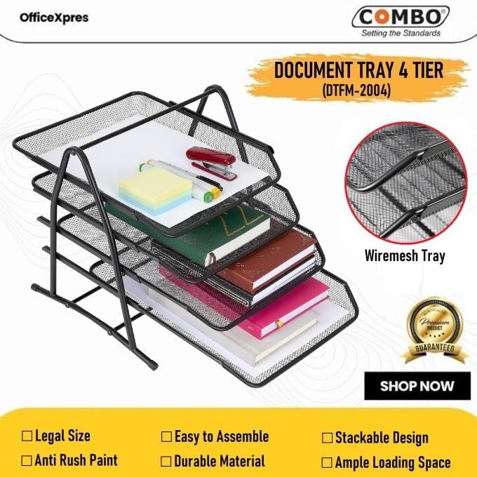 

Rak Besi 4 Susun / File Document Tray 4 Layer / Document Tray Besi Kualitas Premium