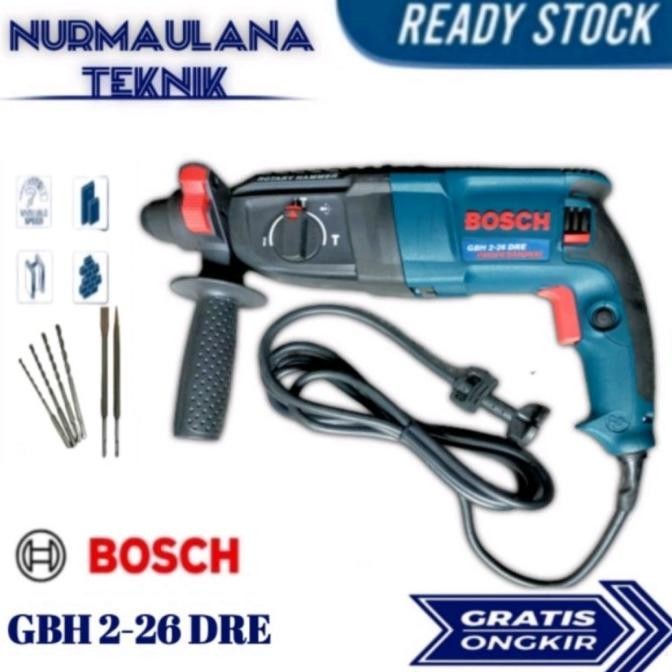 Mesin Bor Beton SDS BOSCH GBH 2-26 DRE Rotary Hammer 3 Fungsi