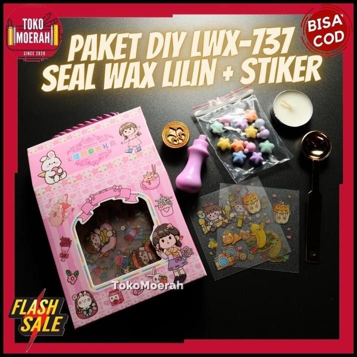 

TERMURAH PAKET DIY SEAL WAX STIKER LWX-737 DIY STEMPEL LILIN SEGEL SURAT COD !!!!