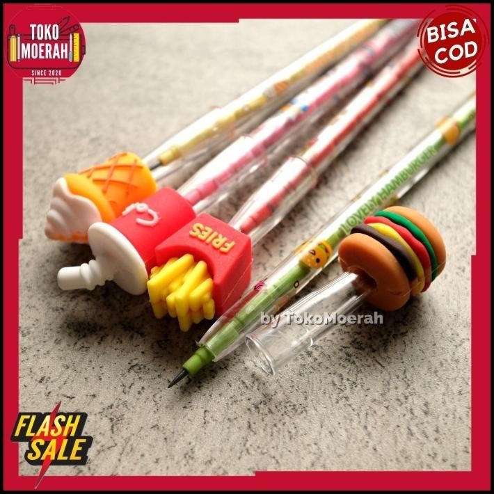 

TERMURAH PENSIL LUCU 4 8 12PCS PENSIL SUSUN BURGER COLA FRIES UNIK IMUT COD