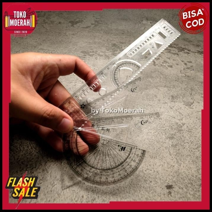 

BEST DEAL 1 SET PENGGARIS LENGKAP BUSUR SUDUT UKUR PENGGARIS MURAH UNIK COD !!!!!!!
