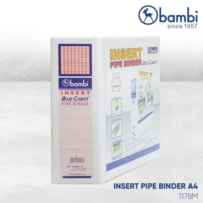 

Pipe Binder With Full Spine 4 Colour Labels 1178 M Bambi A4 80Mm 8Cm Kualitas Premium