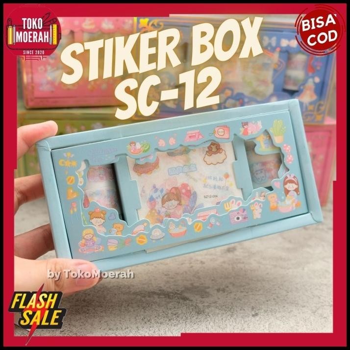 

GRATIS ONGKIR STIKER MURAH SC-12 WASHI TAPE STICKER BOX SC 12 UNIK LUCU STIKER SENMU !!!!