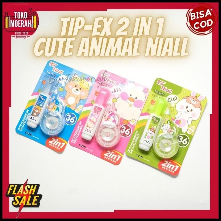 

TERMURAH TIP EX NIALL TIP X MURAH LUCU UNIK IMUT 2 IN 1 CORRECTION TAPE MURAH !!