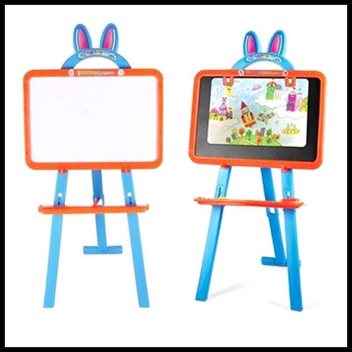 

DISKON MAINAN ANAK LEARNING EASEL 3 IN 1 PAPAN TULIS MAGNET BLACK WHITE BOARD !!!!!!