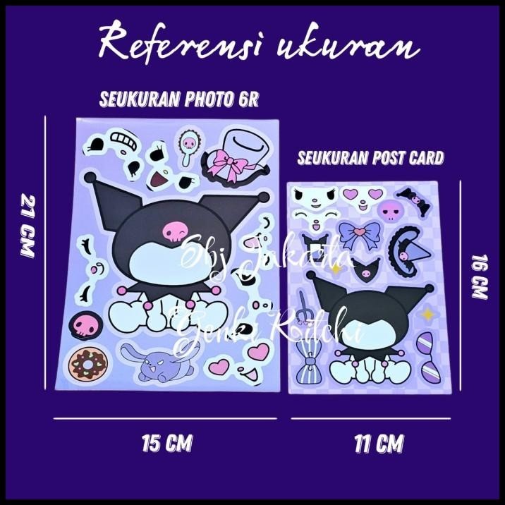 

TERBARU STICKER STIKER SANRIO JAPAN MAKE A FACE DIY SERIES KUROMI MELODY KITTY !