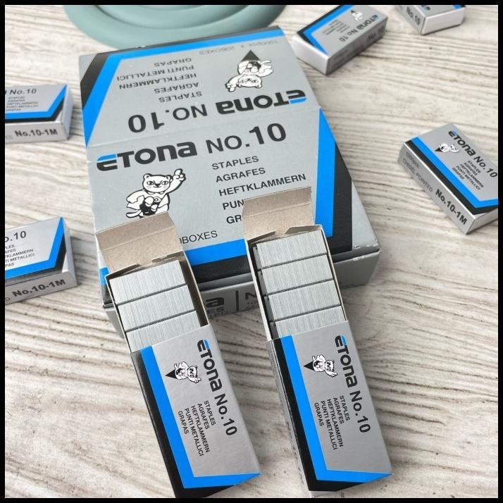 

TERBARU REFILL STAPLES ETONA UKURAN 10 1 PACK ISI 20 BOX KECIL BEST QUALITY !!!!!