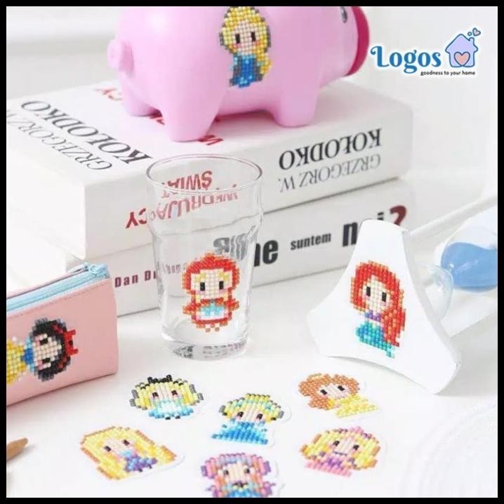 

BEST DEAL DIY DIAMOND PAINTING STICKER DISNEY PRINCESS STIKER 5D ANAK CRAFT KIT !