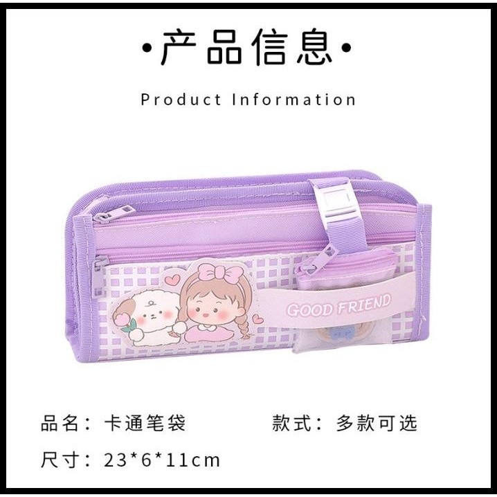 

HOT DEAL KOREA STYLE BIG PENCIL BOX ORGANIZER BAG KOTAK PENSIL BESAR LUCU !