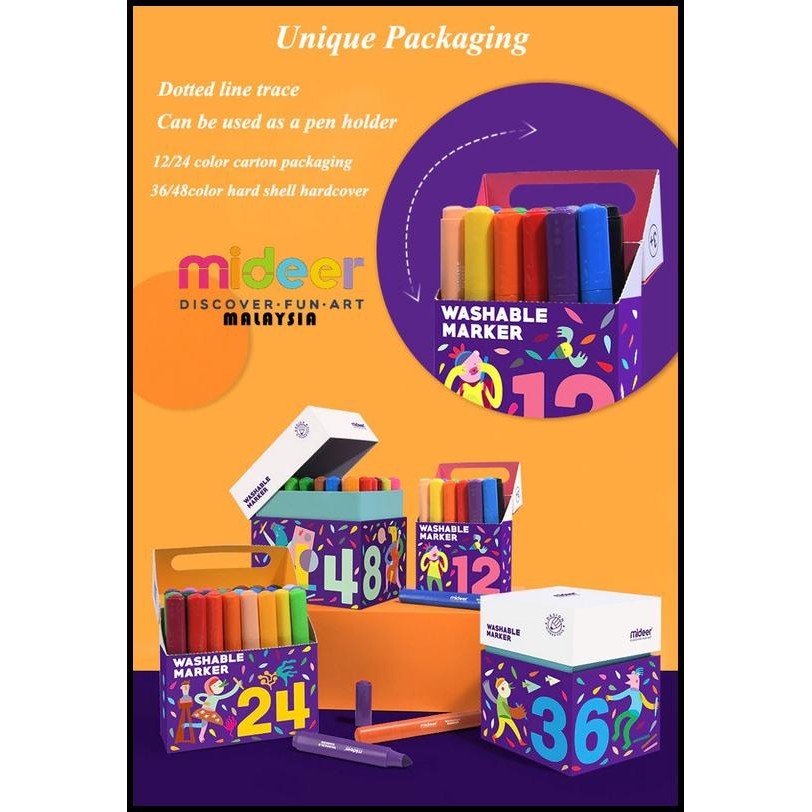 

DISKON MIDEER WASHABLE MARKER - 24 !!!!