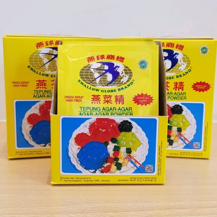 

AGAR AGAR SWALLOW GLOBE 7GR - TANPA WARNA