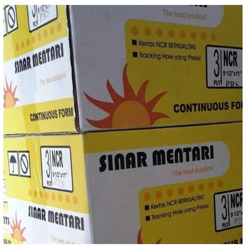 

3 Ply : 2 Prs Warna Kertas Continuous Form Sinar Mentari 9 1/2" X 11