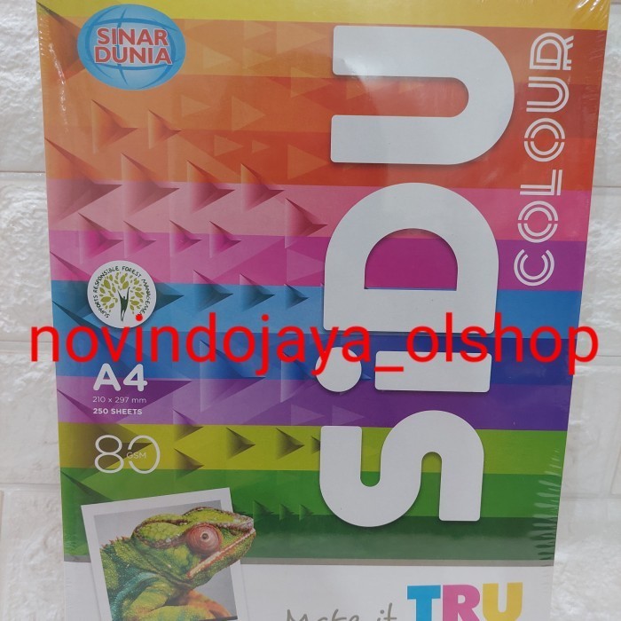 

Hvs Mix 10 Warna Rainbow 80 Gsm Sidu 250 Lembar Termurah
