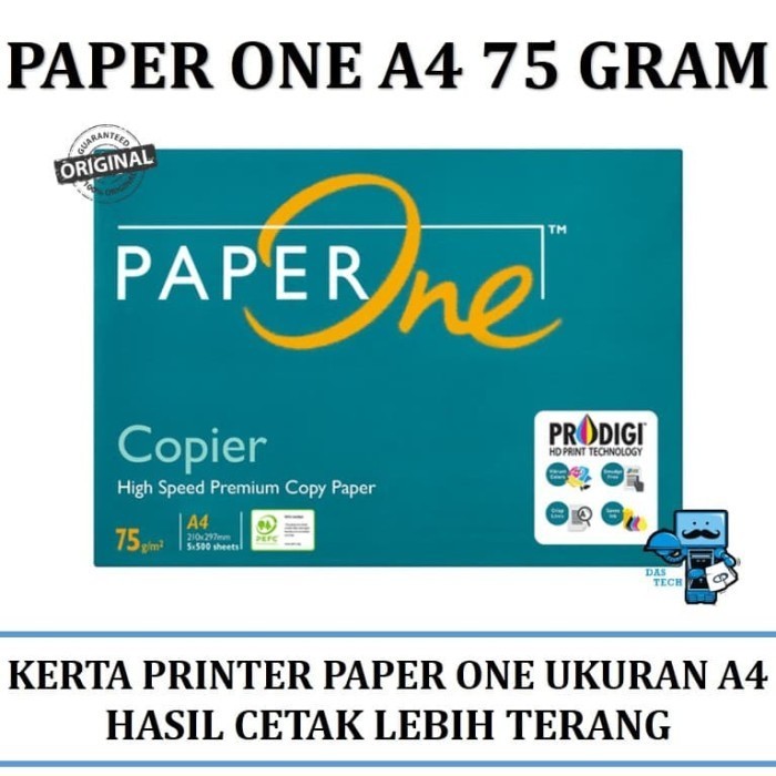 

Paper One 75 Gram Hvs A4 Paper 500 Lembar - High Quality