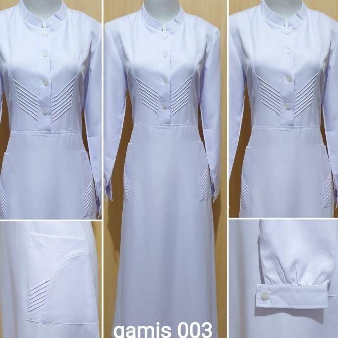 seragam dinas putih gamis putih gamis muslimah baju dinas kesehatan