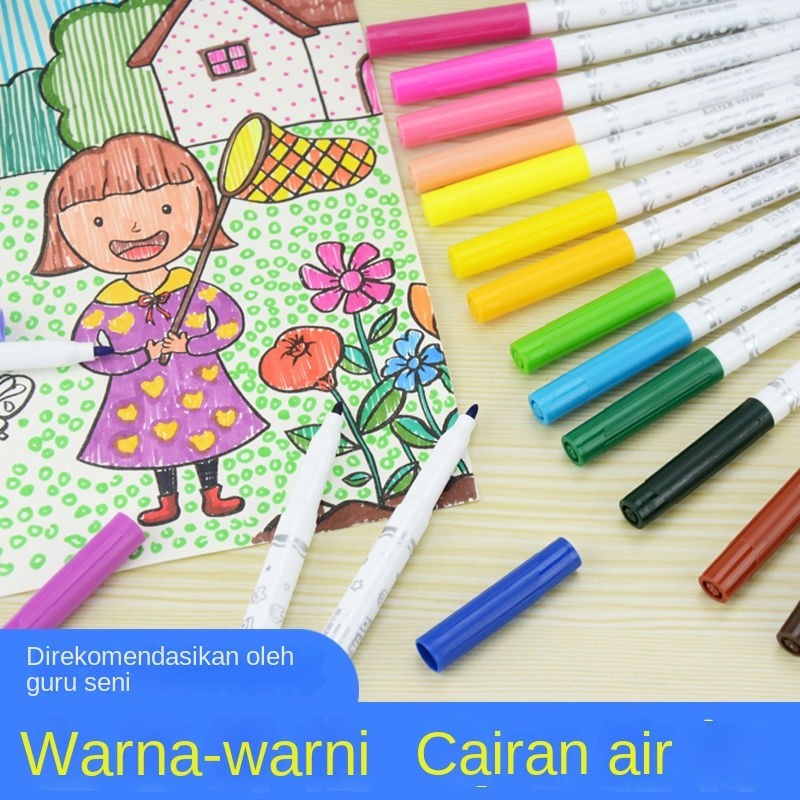 

Set Pena Cat Air Tidak Beracun, Set Pena Warna Cat Air Pelajar