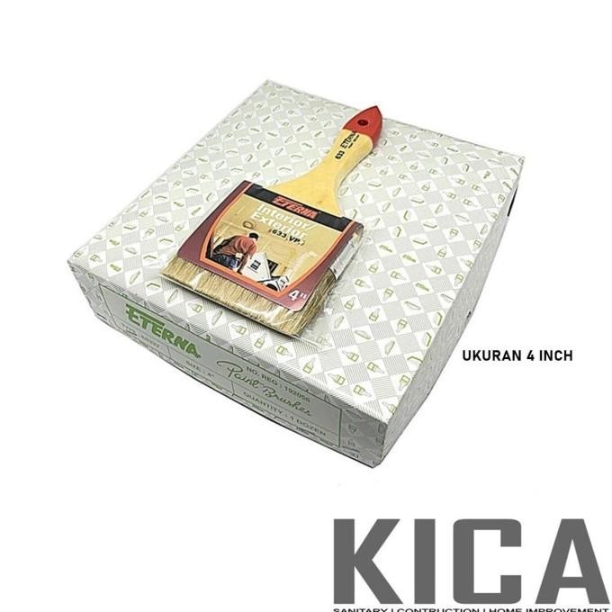 

Kuas Cat Eterna 4 INCH ( 10cm ) 1 Lusin ( 12 Buah ) GROSIR CV Megah Jaya