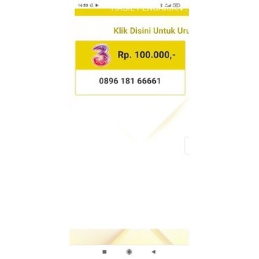 Nomor cantik three 6666