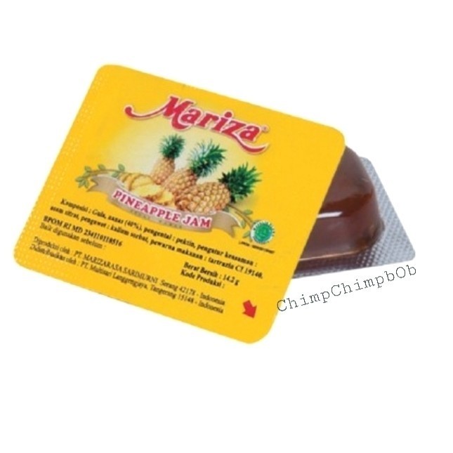 

Selai Mariza Pineapple/Nanas/Mariza Pineapple Jam Portion 100 Pcs/Pack