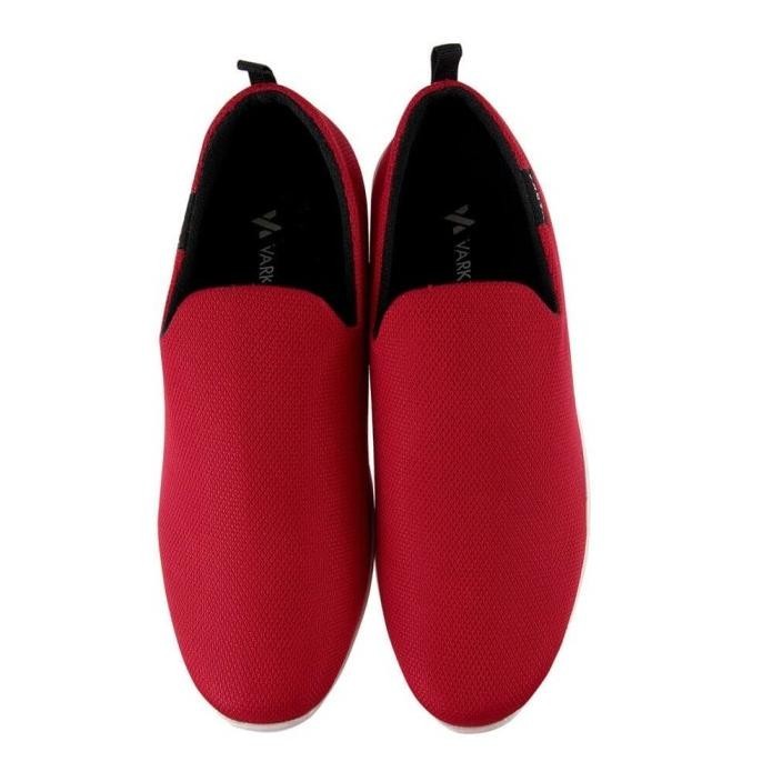 sepatu pria - SLIP ON merah bahan mesh berkualitas ORIGINAL by VARKA