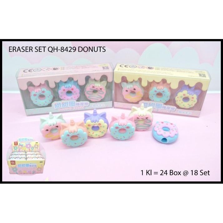 

TERBARU PENGHAPUS / ERASER SET MINI DONUT FANCY ( MOTIF RANDOM ) !!!