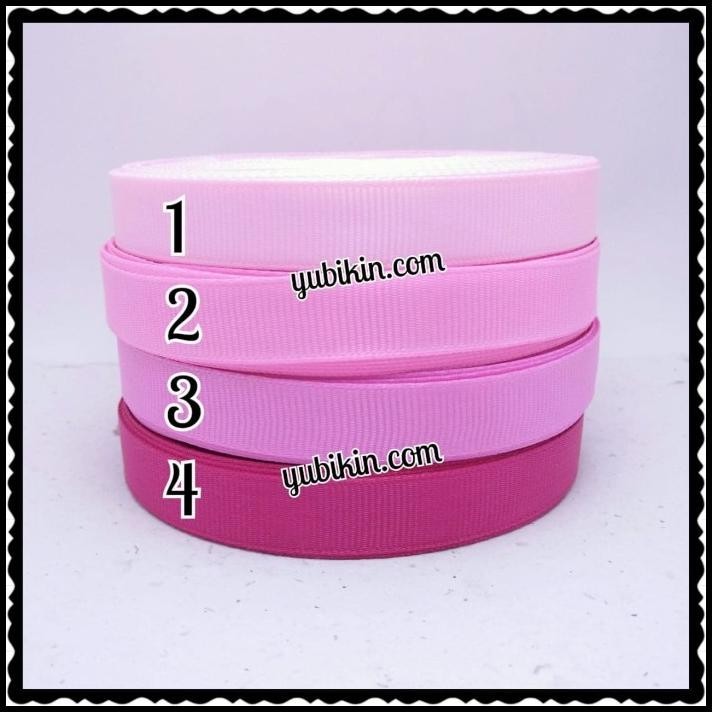 

DISKON 1 ROLL PITA GROSSGRAIN 12MM PINK MUDA-TUA !